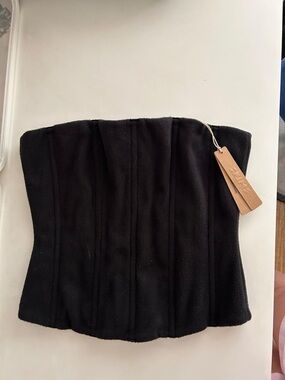 ✨ RARE NWT SKIMS Onyx Fleece Corset - Size Large - SOLD OUT ✨
